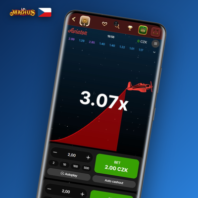 Automatická sázka v Aviator Magius Casino – auto-bet opakuje kolo bez klikání