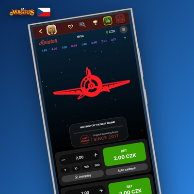 Historie kol Aviator v Magius Casino – barevné tagy s multiplikátory minulých sázek
