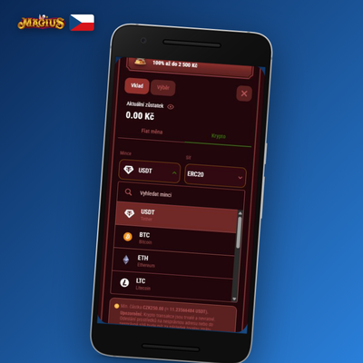 E-peněženky Skrill a Neteller umožňují rychlý vklad bez karty v Magius Casino