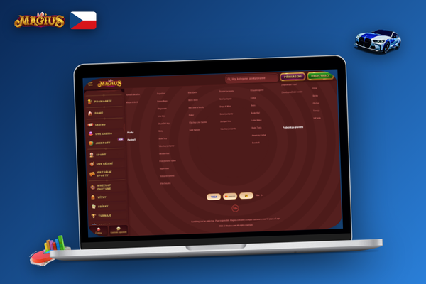 Hráč zadává PIN Paysafecard v pokladně Magius Casino bez sdílení údajů karty